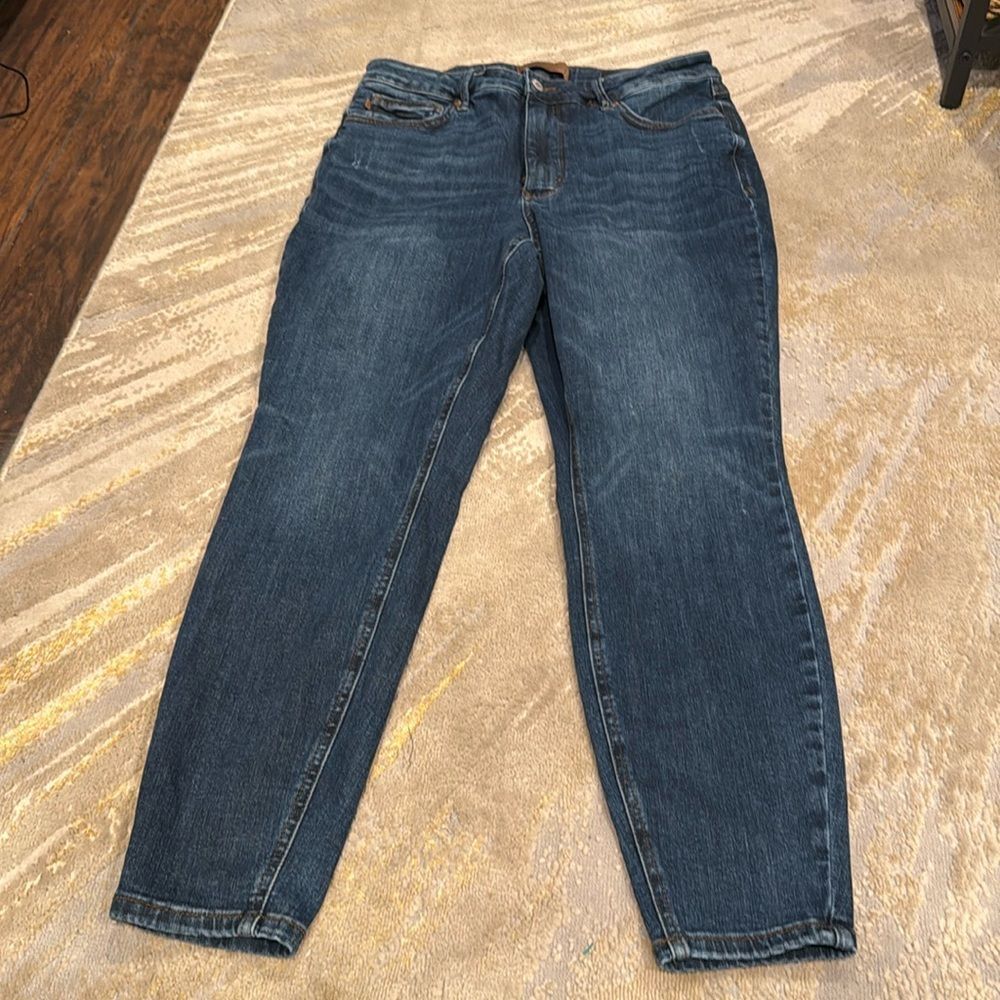 Judy blue skinny fit high rise jeans size 16W in‎ dark wash EUC
